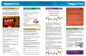 Hiller Plumbing Seasonal newsletter: copy writing and layout